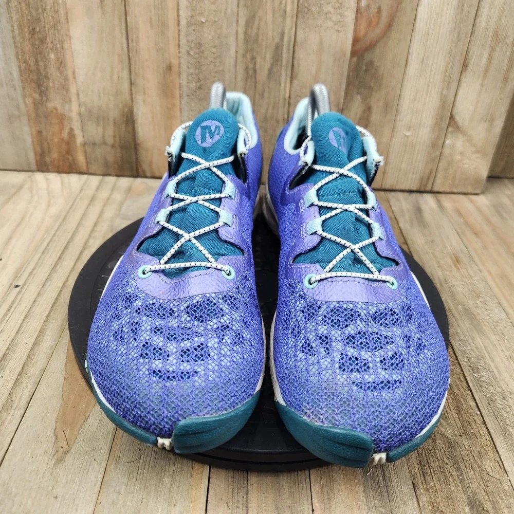 Merrell Blue Iris Womens 10 Mesh Performance Barefoot Minimalist Shoes J42656